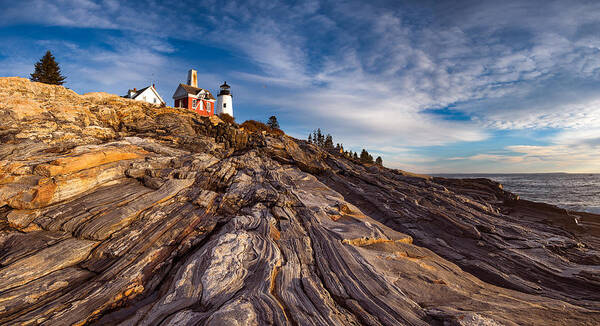 Lighthouse Poster featuring the photograph Pemaquid Point by Darren White