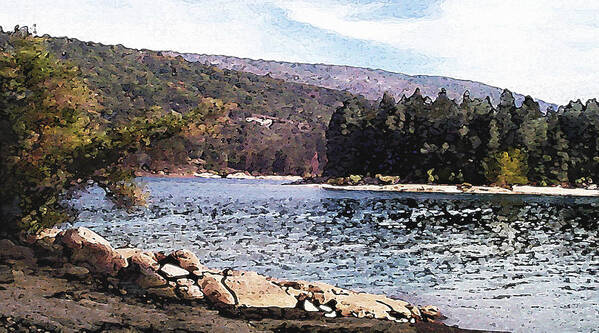 California Landscape Art Poster featuring the photograph Pine Point Bass Lake Larry Darnell by Larry Darnell