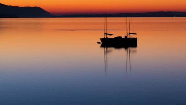 Sunset Poster featuring the photograph Samish Sea Sunset by Tony Locke
