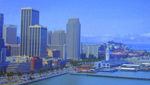 Cityscene Poster featuring the photograph San Francisco Bay by Julie Lueders 