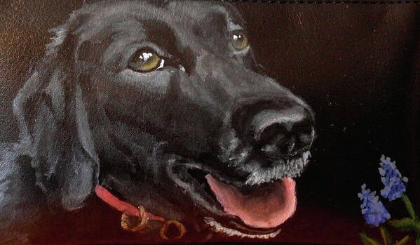 Black Lab Poster featuring the painting Shadow Good Boy by Carol Russell