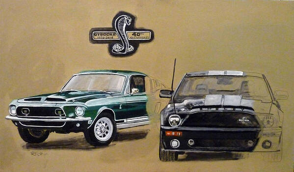 Cars Poster featuring the painting Shelby 40th Anniversary by Richard Le Page
