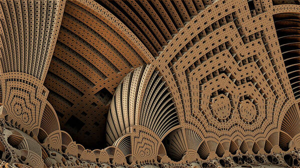 Mandelbulb Poster featuring the digital art Sierpinski Menger Auditorium by Hal Tenny