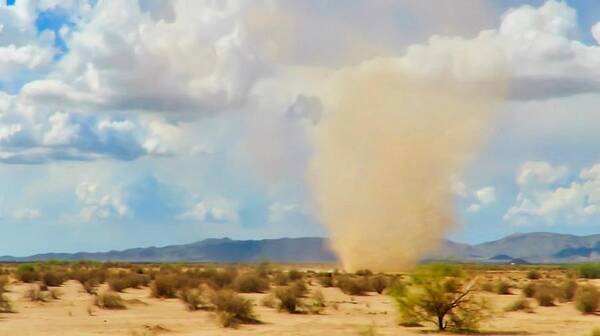 Arizona Poster featuring the photograph Sonoran Desert Dust Devil by Judy Kennedy