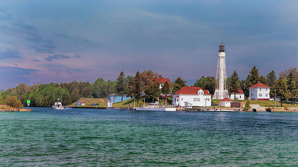 Lighthouse Poster featuring the photograph Sturgeon Bay Ship Canal Light Tower by Susan Rissi Tregoning