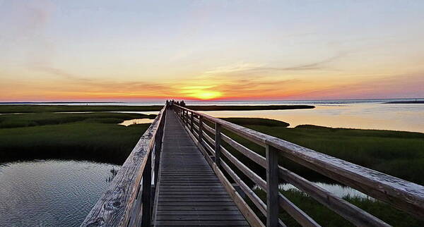 Cape Cod Sunset Poster featuring the photograph The Best Place to Meet the Sunset by Lyuba Filatova