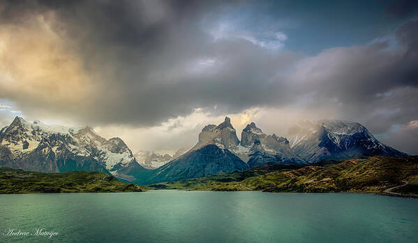 Mountains Poster featuring the photograph The Mountains on the Lake by Andrew Matwijec