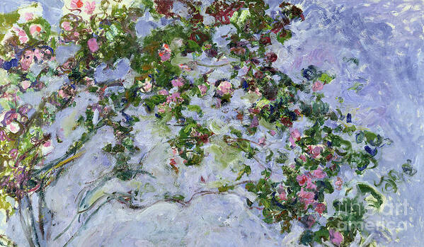 The Roses Poster featuring the painting The Roses by Claude Monet