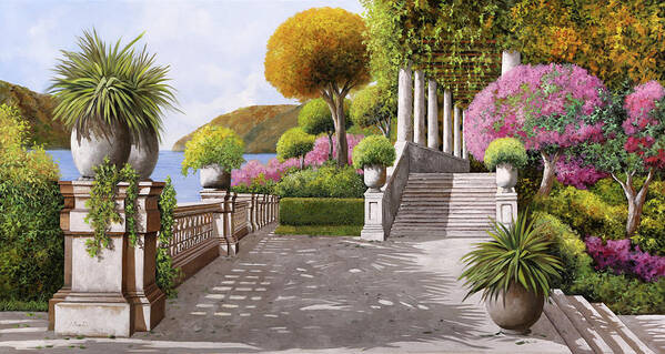 Stairs Poster featuring the painting Un'altra Scalinata by Guido Borelli