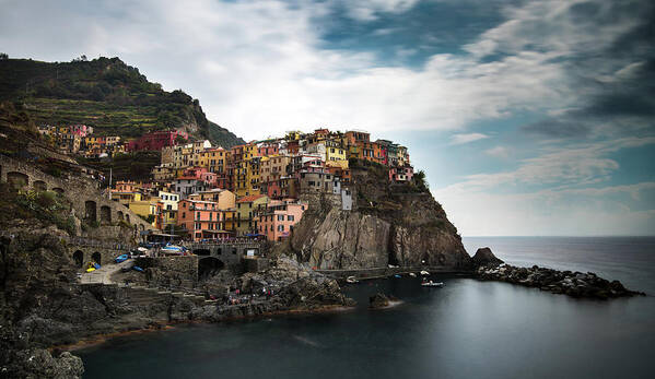 Michalakis Ppalis Poster featuring the photograph Village of Manarola CinqueTerre, Liguria, Italy by Michalakis Ppalis