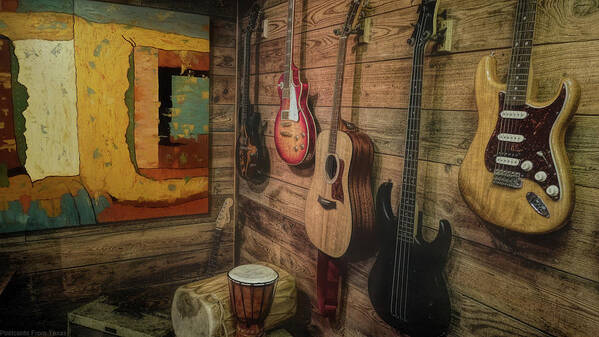 Guitar Poster featuring the photograph Wall of Art and Sound by G Lamar Yancy