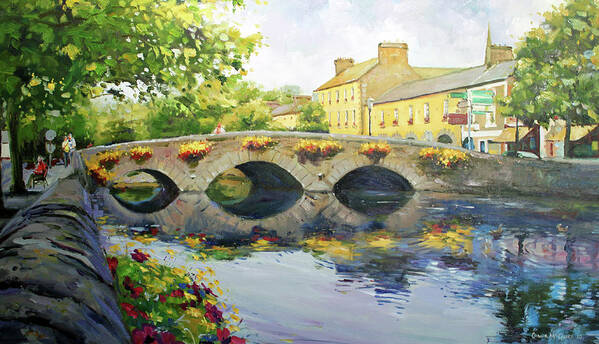 Westport County Mayo Poster featuring the painting Westport Bridge County Mayo by Conor McGuire