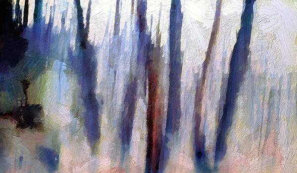 Winter Poster featuring the painting Winter Forest by Lelia DeMello