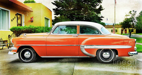 Auto Poster featuring the photograph 1954 Belair Chevrolet 2 by Craig J Satterlee