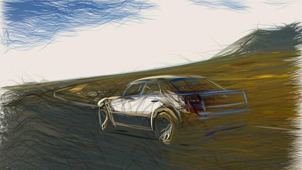 Chrysler Poster featuring the digital art Chrysler 300C SRT8 Draw #2 by CarsToon Concept