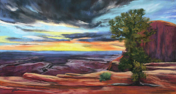 Canyonlands National Park Poster featuring the painting Atop Canyonlands by Sandi Snead