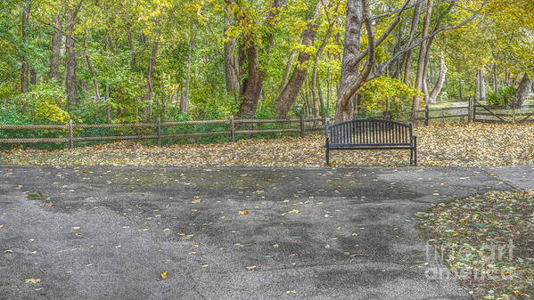 Bench Poster featuring the photograph Bench @ Sharon Woods by Jeremy Lankford