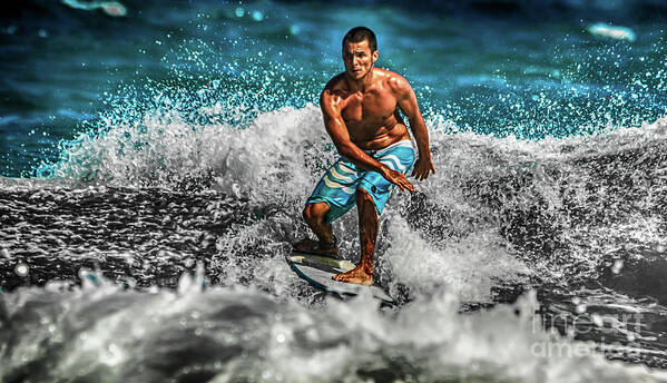Beach Poster featuring the photograph Casual Surf by Eye Olating Images