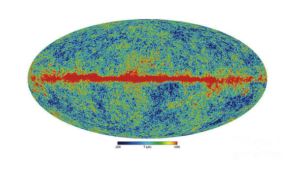 3 Kelvin Poster featuring the photograph Cosmic And Galactic Microwave Background by Nasa/wmap Science Team/science Photo Library
