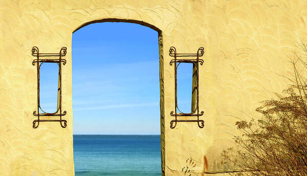 Rectangle Poster featuring the photograph Doorway To The Sea by Titaniumdoughnut
