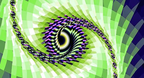 Fantasy Poster featuring the digital art Eye Upon You Green by Don Northup