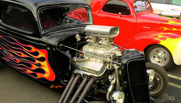 Hot Rod Flames Poster featuring the photograph Hot Rod Flames by Floyd Snyder