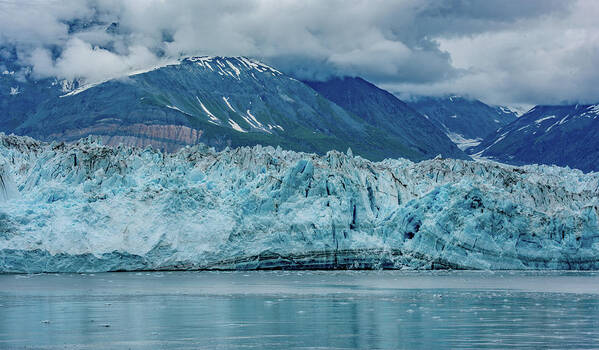 Frozen Poster featuring the photograph Hubbard Glacier by Marcy Wielfaert