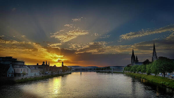 Inverness Poster featuring the photograph Inverness Sunset by Joe MacRae