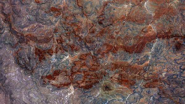 Satellite Image Poster featuring the digital art Karoo Hoogland, South Africa, from space by Christian Pauschert