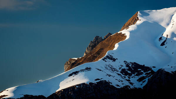 Mountain Snow Pek Summit Edge Poster featuring the photograph La Dent De Pleuven by Visions Paralleles