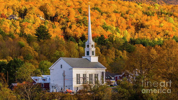 Vermont Poster featuring the photograph Late Afternoon in Stowe by Scenic Vermont Photography