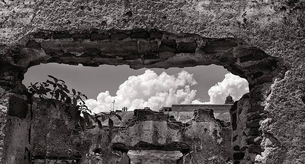 Krishnan Srinivasan Poster featuring the photograph Looking through a ruin by Krishnan Srinivasan