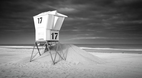 San Diego Poster featuring the photograph Mission Beach Lifeguard Tower Seventeen by William Dunigan