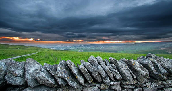Scenics Poster featuring the photograph North Yorkshire Moors Sunset by Pixelda Picture License