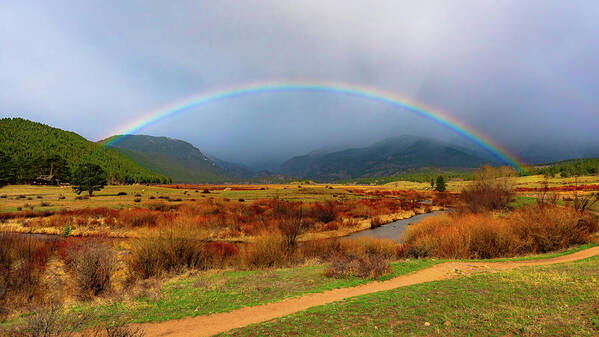 Rocky Mountains Poster featuring the photograph Rocky Mountain Rainbow by Gary Kochel