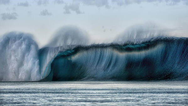 Water Poster featuring the photograph Salt Water Wall by Mathilde Guillemot