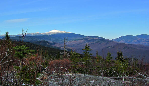 Mt Washington Poster featuring the photograph Snowcapped Mt Washinton by Rockybranch Dreams