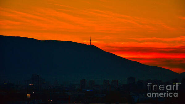 Sky Poster featuring the photograph Sofia South Sunset by Yavor Mihaylov