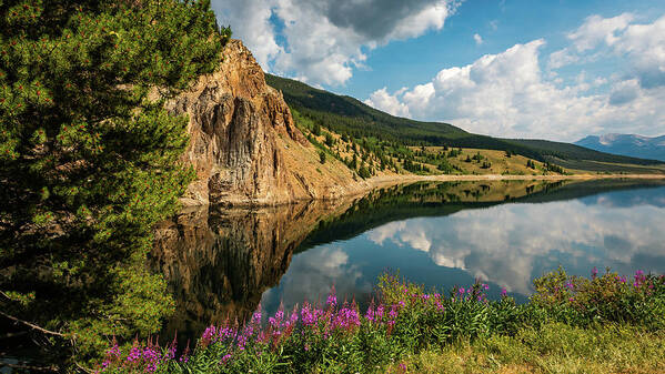 Brenda Jacobs Fine Art Poster featuring the photograph Taylor Reservoir by Brenda Jacobs