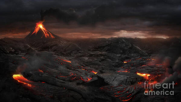 Heat Poster featuring the photograph Volcanic Landscape by Jagoush
