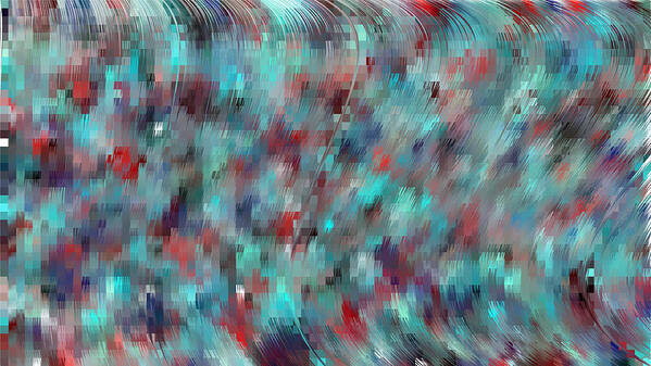 Rithmart Abstract Fade Fading Pixel Water Cloud Sky Nature Pond River Hotel Space Lake Smoke Office Lobby Room Public Clouds Organic Shades Random Computer Digital Shapes Three Four Width Height 16 9 3x4 By 16x9changing Directions Hotels Ideal Large Lobbies Offices Pixels Public Rooms Shades Spaces Such Waiting Poster featuring the digital art 16x9.v.46-#rithmart by Gareth Lewis