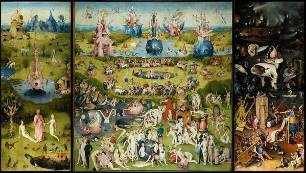 Hieronymus Bosch Poster featuring the painting The Garden Of Earthly Delights #1 by Hieronymus Bosch