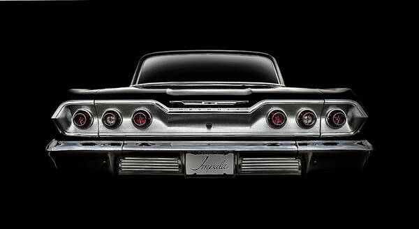 Impala Poster featuring the digital art '63 Impala by Douglas Pittman