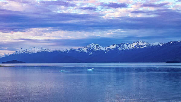 Alaska Poster featuring the digital art Alaska Inside Passage Sunset VI by SnapHappy Photos