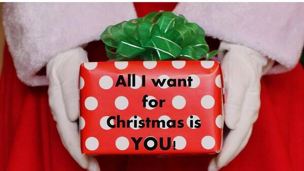 Christmas Poster featuring the photograph All I Want For Christmas Is YOU by Nancy Ayanna Wyatt