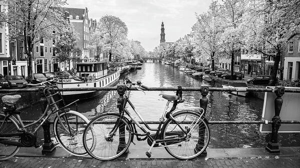 Amsterdam Poster featuring the photograph Amsterdam Canal Fall by WAZgriffin Digital