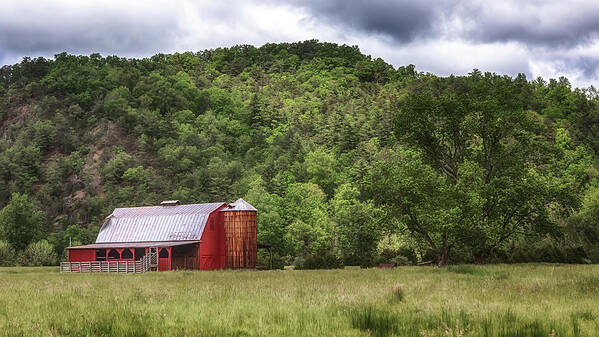 Red Barn Poster featuring the photograph Bath County Barn by Susan Rissi Tregoning