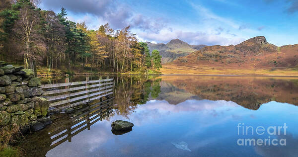 Blea Tarn Poster featuring the photograph Blea Tarn Landscape, Lake District, Cumbria, UK by Philip Preston