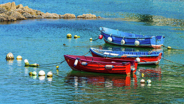 Fishing Boats Poster featuring the photograph Cudillero Boats by Chris Lord