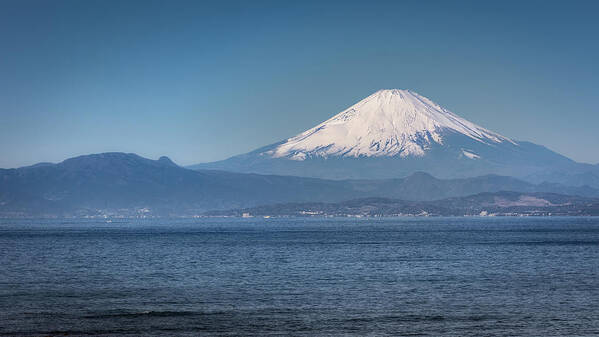 Fuji-san Poster featuring the photograph Fuji Across the Bay by Bill Chizek